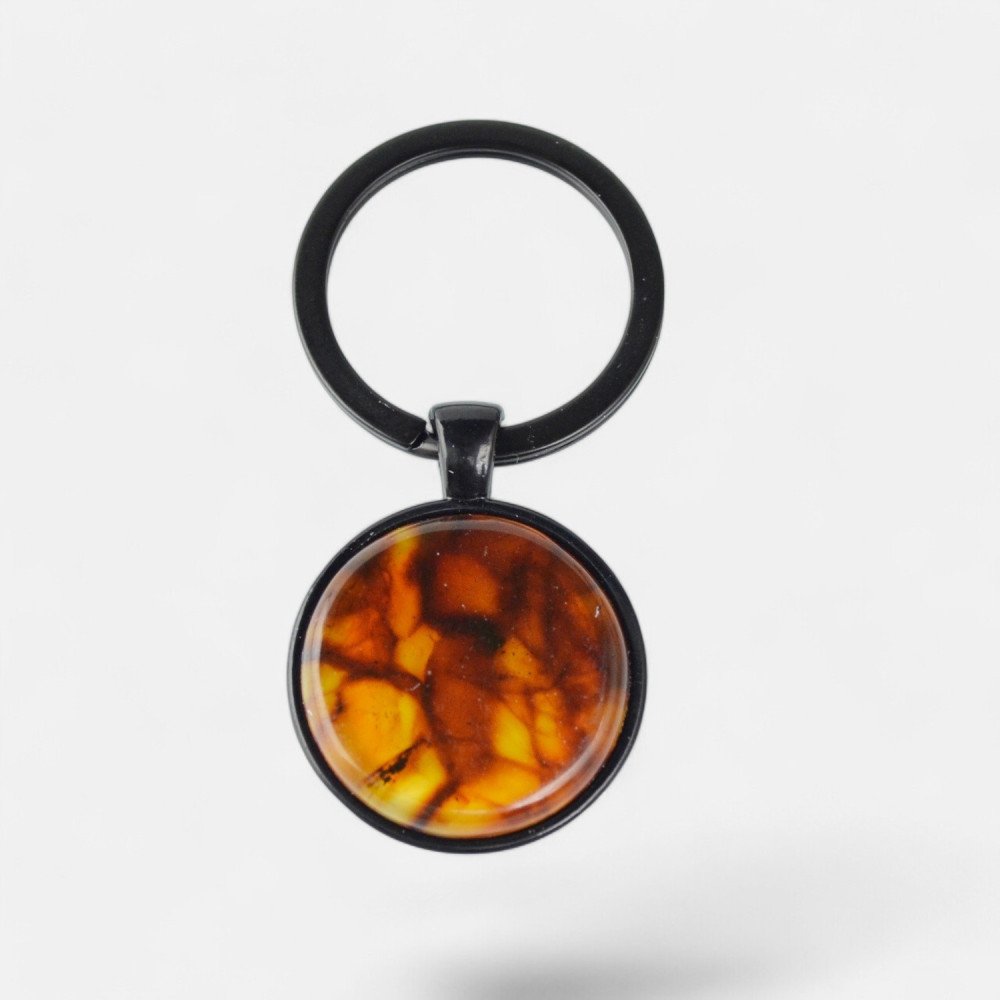 Pressed amber keychain - Anniversary gift-Amber keychain-Other