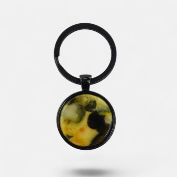 Pressed Baltic amber keychain pendant gift idea-Amber keychain-Other