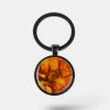 Pressed polished amber pendant for keys Birthday gift-Amber keychain-Other