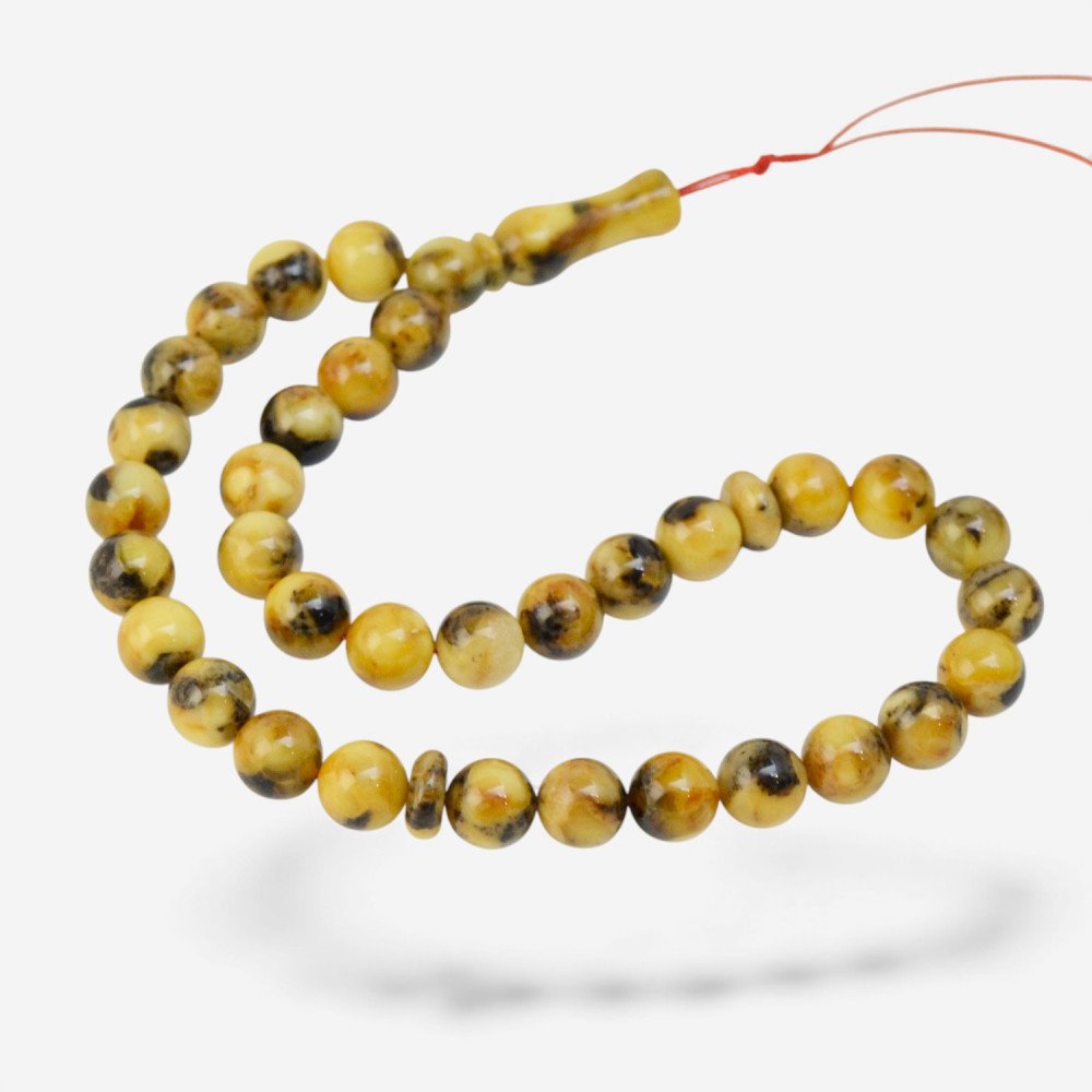 Pressed Amber Tasbeeh – For Deep Meditation-Islamic Prayer rosary-Amber rosaries