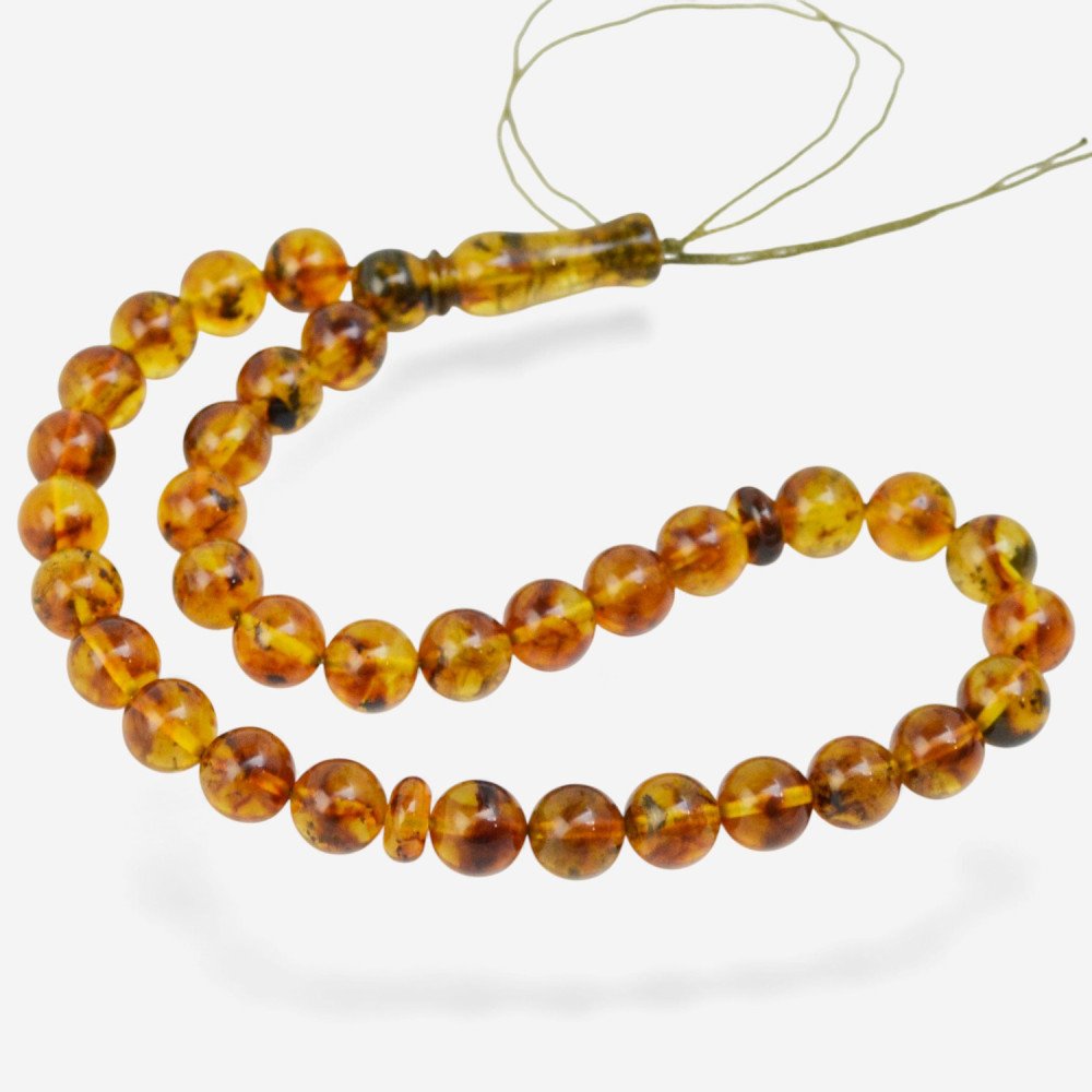 High Quality Pressed Amber Rosary Islamic accessory-Islamic Prayer rosary-Amber rosaries