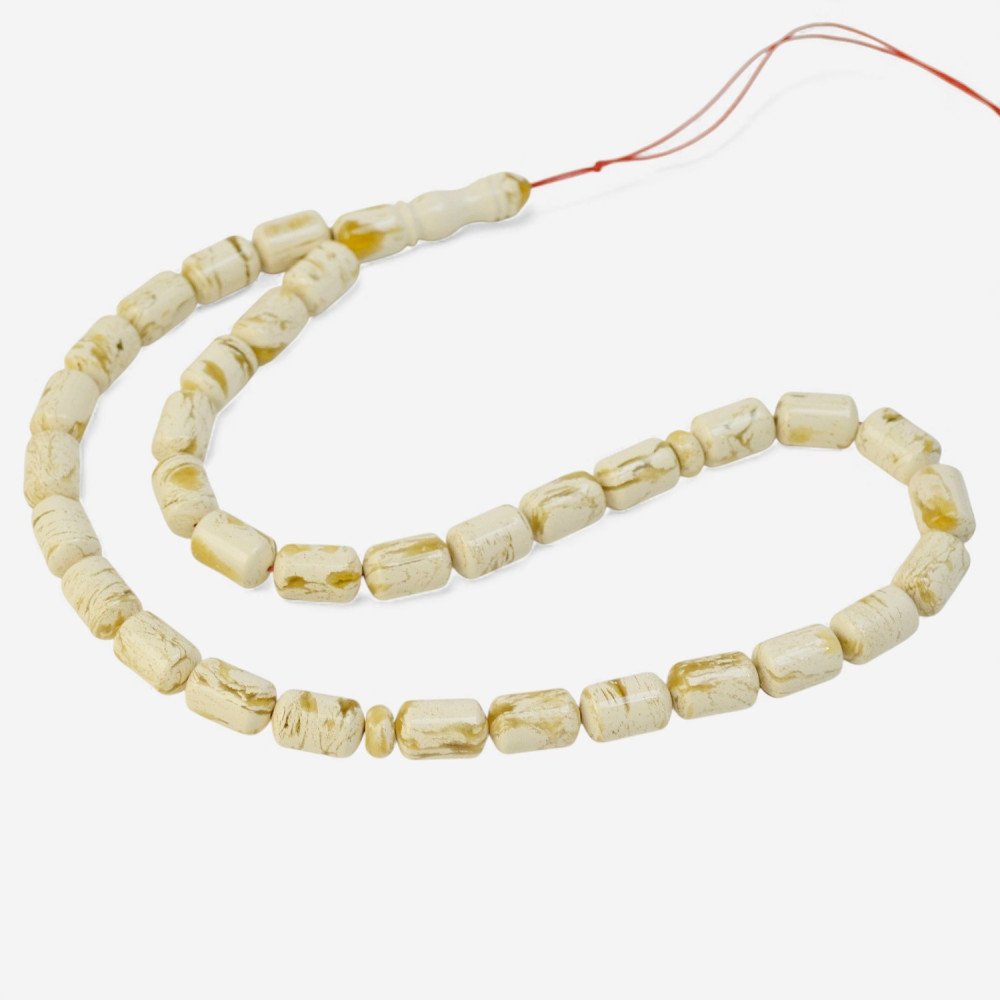 Islamic Rosary of Pressed Amber Beads 33 Beads-Islamic Prayer rosary-Amber rosaries