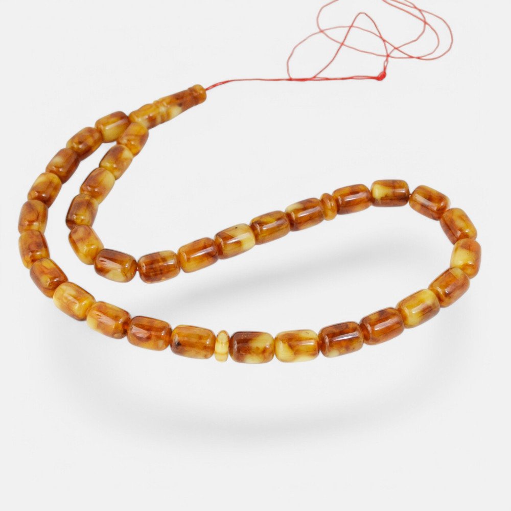 Pressed amber rosary Faith reminder rosary-Islamic Prayer rosary-Amber rosaries