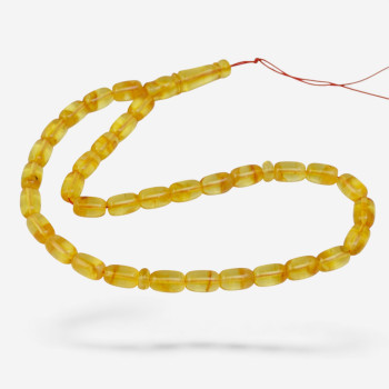 Yellow Amber misbaha - Ramadan gift idea-Islamic Prayer rosary-Amber rosaries