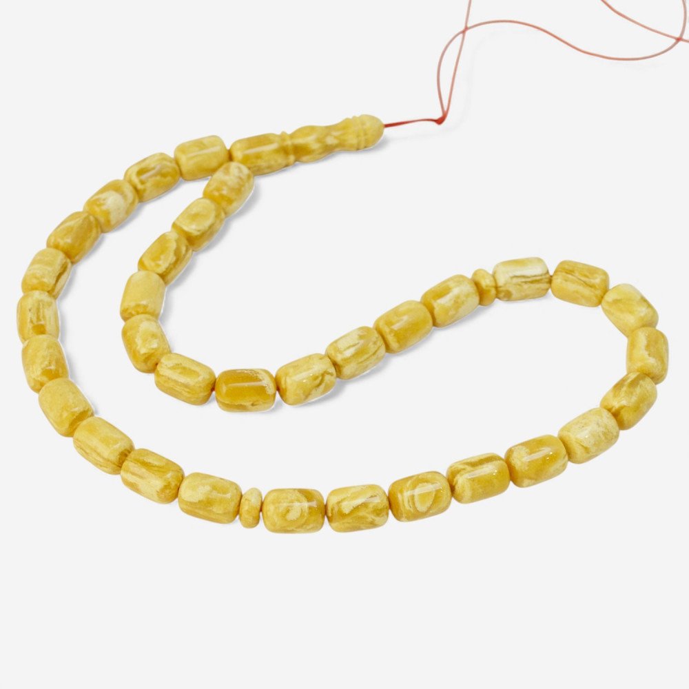 Pressed amber misbaha rosary for Ramadan-Islamic Prayer rosary-Amber rosaries