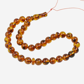 Islamic Prayer Beads 33 Pressed Amber-Islamic Prayer rosary-Amber rosaries