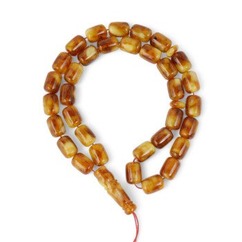 Pressed amber rosary Faith reminder rosary-Islamic Prayer rosary-Amber rosaries