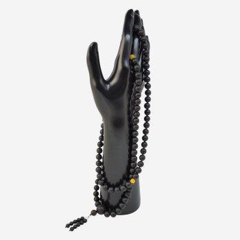 Modified Amber buddhist gemstone rosary 108 worry beads-Amber rosaries-Home