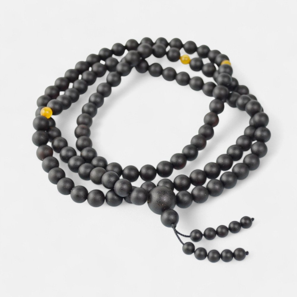Modified buddhist Amber rosary 108 worry beads-Amber rosaries-Home