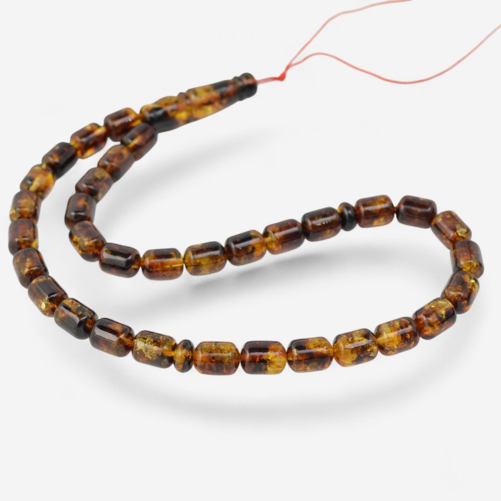 Pressed amber rosary Beads for remembrance-Islamic Prayer rosary-Amber rosaries
