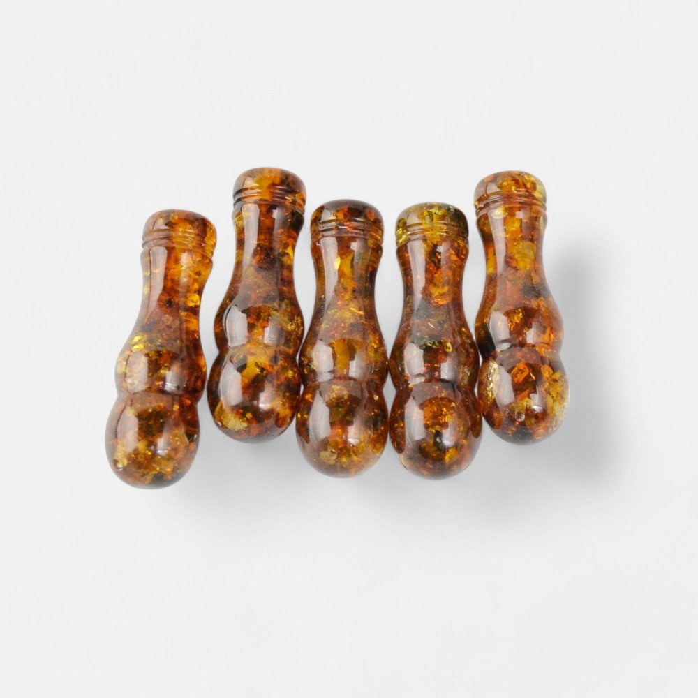 Pressed amber minaret for rosary 1 Piece-Amber minarets-Other