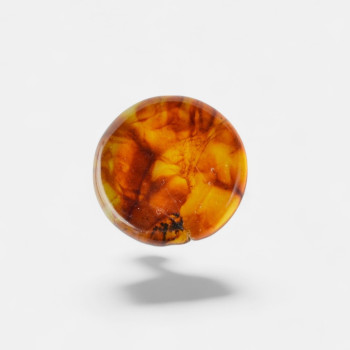 Baltic amber cabochon ring eye - Jewelry making cabochon-Amber cabochon-Other