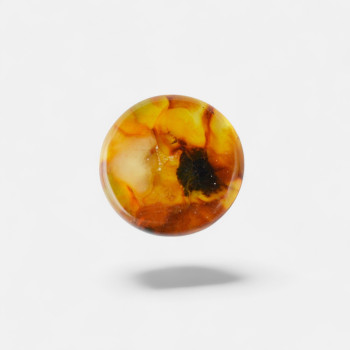 Pressed modified amber cabochon Jewelry making beads-Amber cabochon-Other