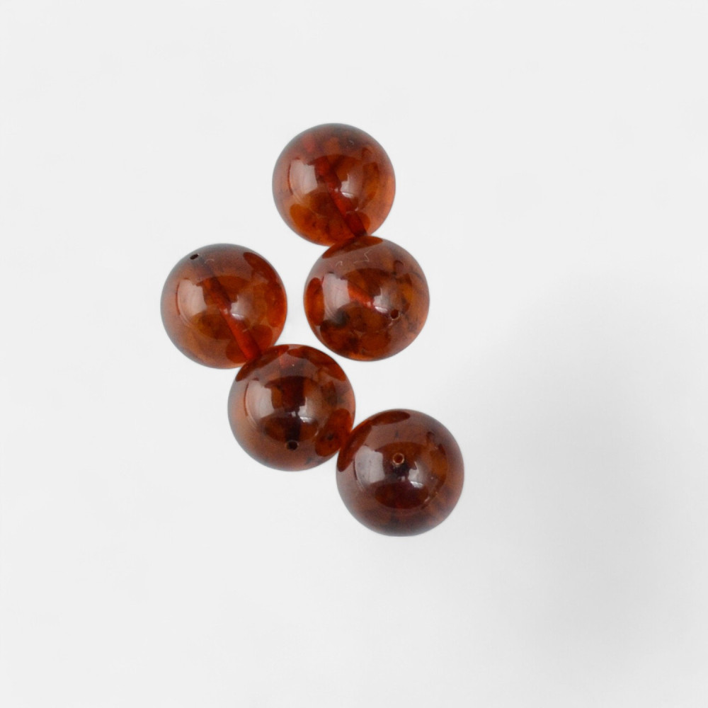 Pressed amber beads 16mm supply light cherry-Amber beads-Other