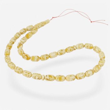 White Authentic Pressed Baltic Amber Rosary-Islamic Prayer rosary-Amber rosaries