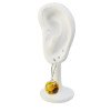 Pressed amber earrings with silver 925 - Gift idea-Amber earrings-Other
