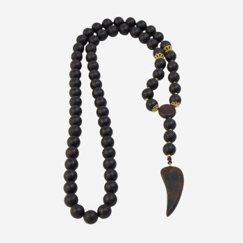 Pressed Baltic amber necklace for men gift idea-Amber necklaces-Home