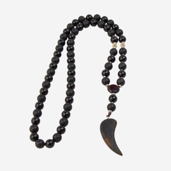 Pressed amber necklace for men - Husband gift-Amber necklaces-Home