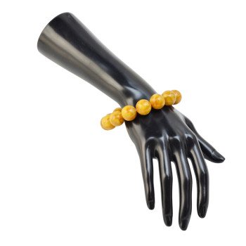 Pressed butterscotch amber bracelet for adults unisex-Amber bracelets-Home