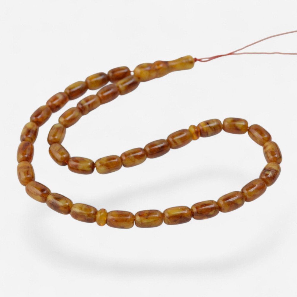 Minimalist 33 Amber Tasbih Baltic Amber Prayer Beads-Amber rosaries-Home