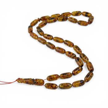 Traditional prayer beads with Baltic amber Tube beads-Amber rosaries-Home