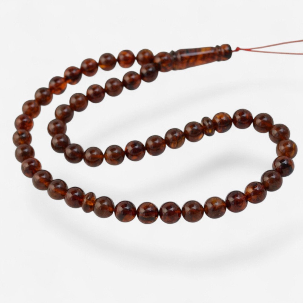Amber Tasbih for Dhikr 45 Beads - Amber rosary Gift idea-Amber rosaries-Home