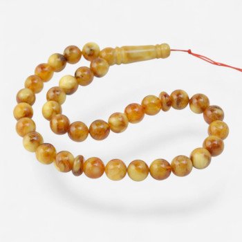 33 beads tasbih traditional prayer beads Amber rosary-Amber rosaries-Home