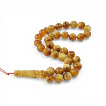 33 beads tasbih traditional prayer beads Amber rosary-Amber rosaries-Home