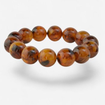 Amber Bracelet, Natural Baltic Amber Beads, Elegant Jewelry for Women-16 mm amber bracelets-Amber bracelets