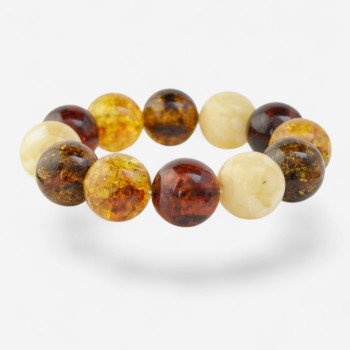 Pressed amber bracelet - energy gemstone bracelet Gift idea-Amber bracelets-Home