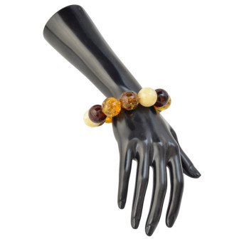 Pressed amber bracelet - energy gemstone bracelet Gift idea-Amber bracelets-Home