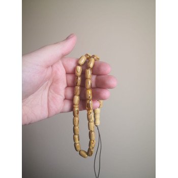 Pressed Amber Islamic Rosary Misbaha Gift for Ramadan Blessings