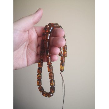 Islamic New Year gift idea - pressed amber rosary
