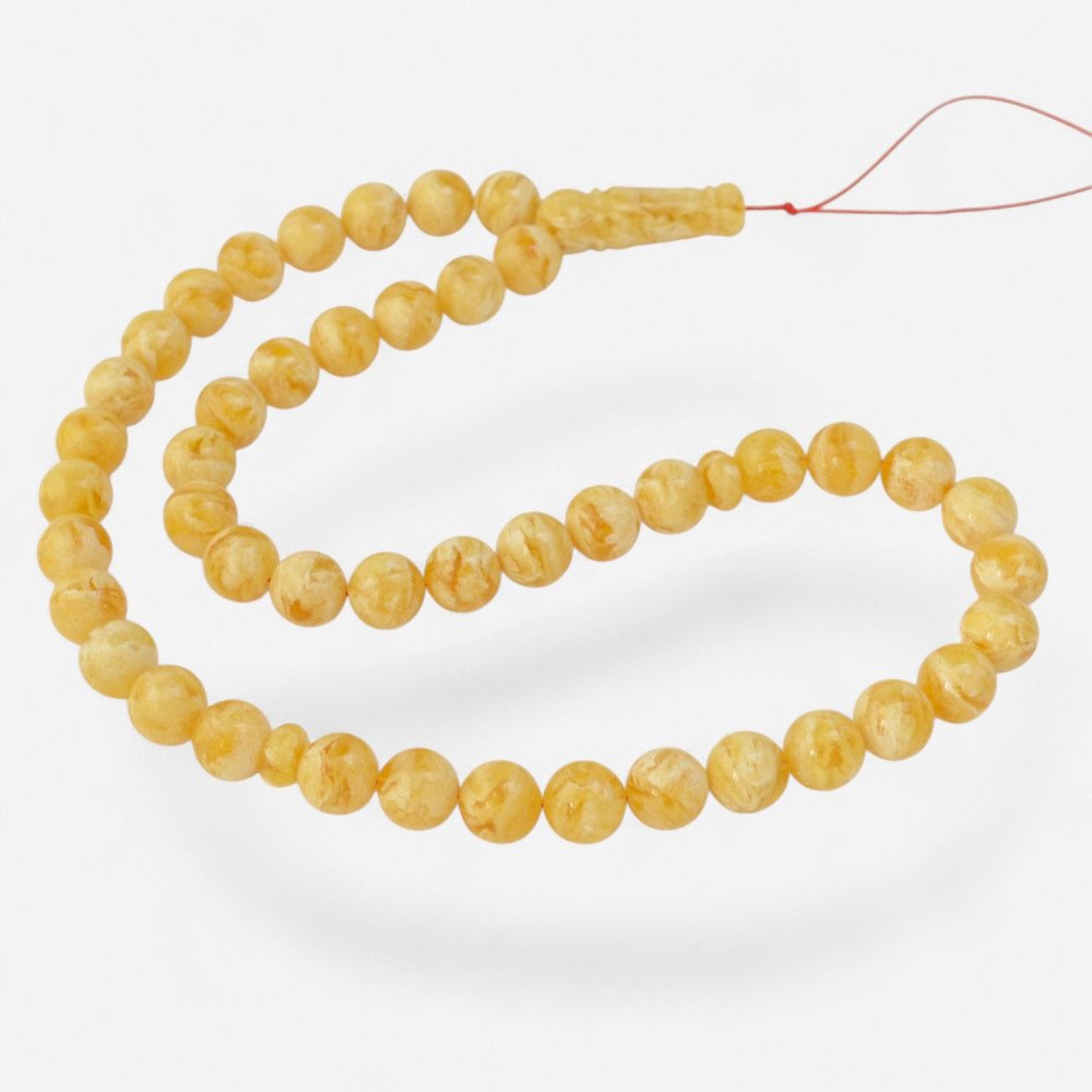 Amber Prayer Beads Tasbih Baltic Amber Rosary-Amber rosaries-Home