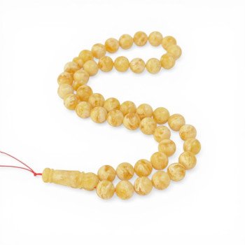 Amber Prayer Beads Tasbih Baltic Amber Rosary-Amber rosaries-Home