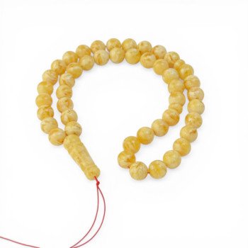 Amber Prayer Beads Tasbih Baltic Amber Rosary-Amber rosaries-Home