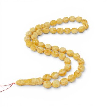 Classic Muslim Amber Misbaha Amber Tasbih Islamic Gift 45 Beads-Amber rosaries-Home