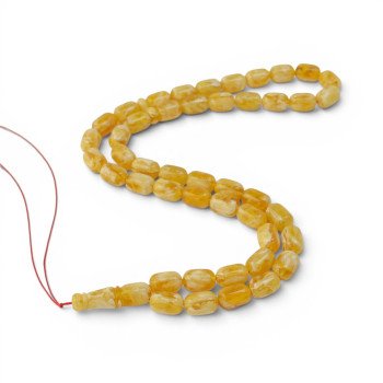 Spiritual Amber Dhikr Beads Amber Prayer Rosary 45-Amber rosaries-Home
