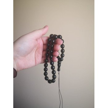 Pressed amber tasbih beads for Muslim men