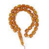 Cognac amber rosary with pressed amber beads-Islamic Prayer rosary-Amber rosaries