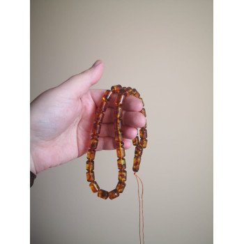 Mawlid al-Nabi gift idea - Pressed amber rosary