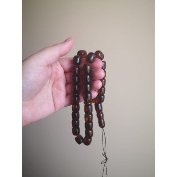 Pressed Amber Rosary with Sunnah Details