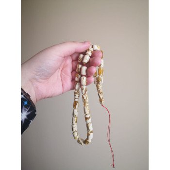 Pressed Amber Islamic Beads Misbaha Rosary