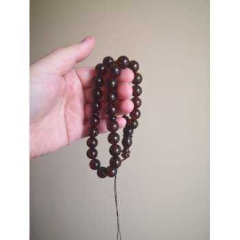 Islamic beliefs - Pressed amber rosary