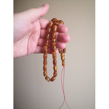 Minimalist 33 Amber Tasbih Baltic Amber Prayer Beads
