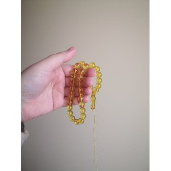 Pressed amber rosary Religious accessory