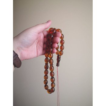 Traditional prayer beads - Amber rosary gift