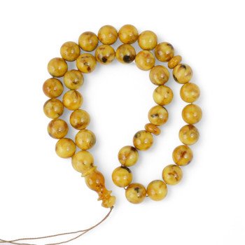 Pressed amber rosary - Daily use rosary-Islamic Prayer rosary-Amber rosaries