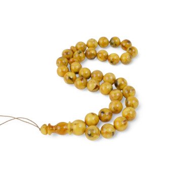 Pressed amber rosary - Daily use rosary-Islamic Prayer rosary-Amber rosaries