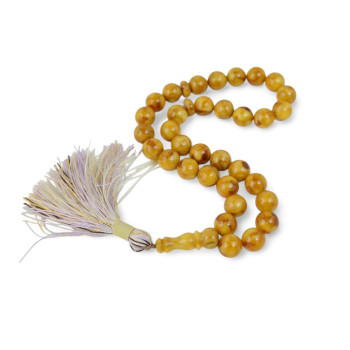 33 prayer beads - Pressed amber rosary Tesbih-Islamic Prayer rosary-Amber rosaries